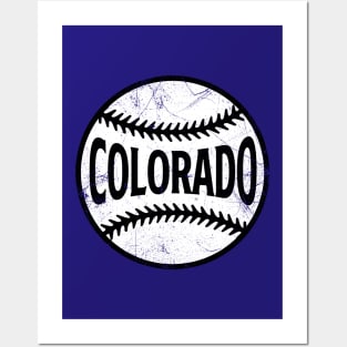 Colorado Retro Baseball - Purple Posters and Art